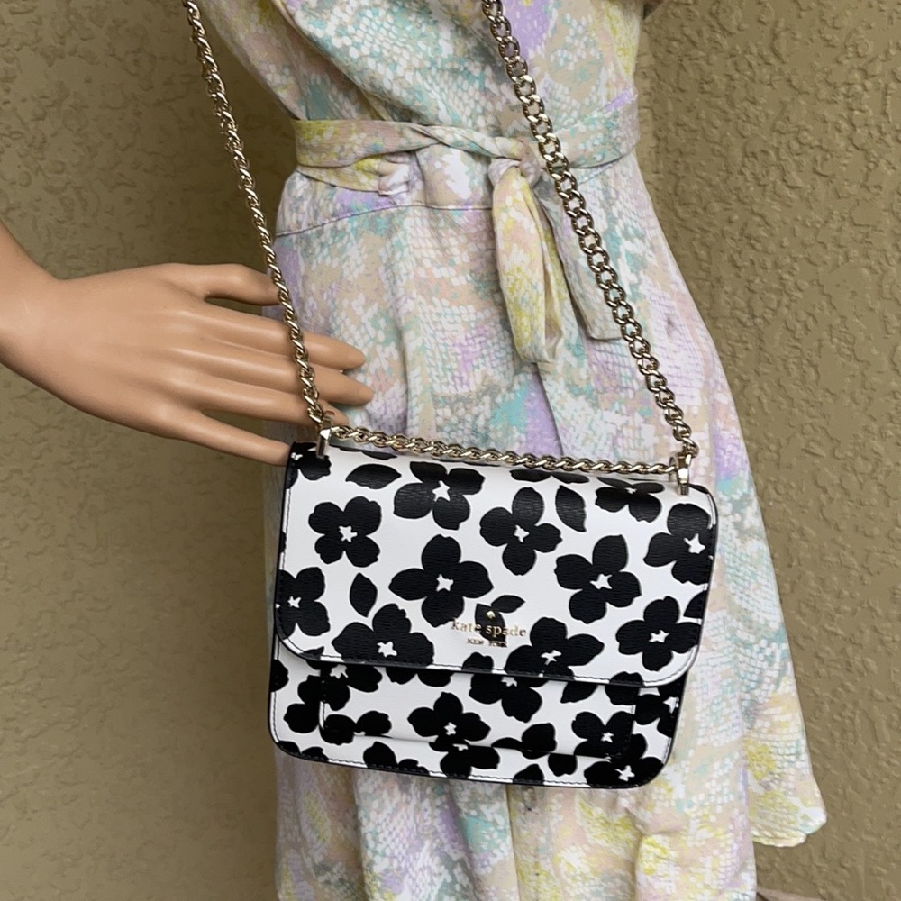 Kate Spade remi graphic blooms flap chain crossbody - Picture 10 of 16